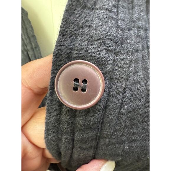 Free people Women's size large long sleeve button front tie at the waist detail - Picture 3 of 4